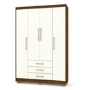 Ver imagem 1 de Guarda Roupa 4 Portas Espanha 10088 Imbuia Champanhe Vila Rica