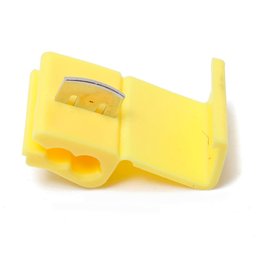100 X Conector Derivação Emenda Cabos Fios Amarelo - 4 a 6mm - 7