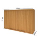 Ver imagem 5 de Armário Aéreo 2 Portas 120cm Cozinha Modulada Madri Amarelo/Freijó
