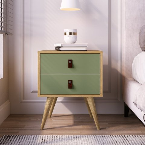 Mesa de Cabeceira 2 Gavetas Amber 