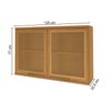 Armário Aéreo 2 Portas 120cm com Vidros Reflecta para Cozinha Modulada Madri - 5