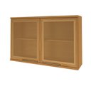 Ver imagem 1 de Armário Aéreo 2 Portas 120cm com Vidros Reflecta para Cozinha Modulada Madri Amarelo/Freijó