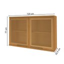 Ver imagem 5 de Armário Aéreo 2 Portas 120cm com Vidros Reflecta para Cozinha Modulada Madri Amarelo/Freijó