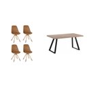 Ver imagem 2 de Conjunto Sala de Jantar Mesa Ingá com 4 Cadeiras Luana