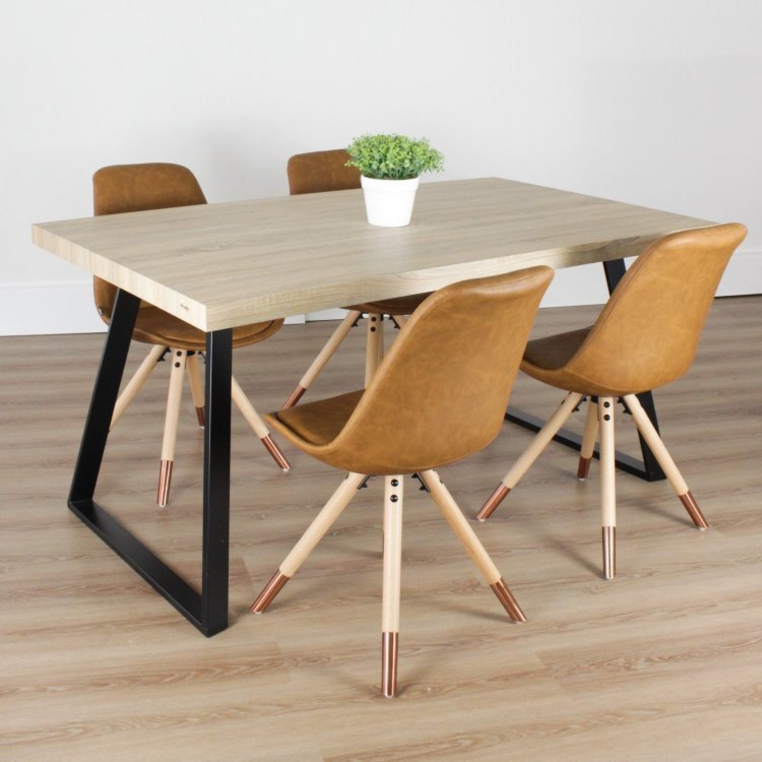 Conjunto Sala de Jantar Mesa Ingá com 4 Cadeiras Luana - 1