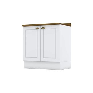 Balcão Modulado 80cm com Tampo 2 Portas Emily Henn