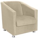 Ver imagem 1 de Poltrona Decorativa Bia Suede Bege MPassos