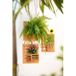 Jardim Vertical Retangular Vaso Redondo - 3