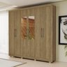 Guarda Roupa com Espelho e Pés 6 Portas 3 Gavetas Kappesberg - 1