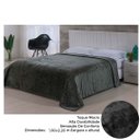 Ver imagem 2 de Cobertor Manta Frio Casal Inverno Liso Microfibra - Chumbo