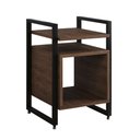 Ver imagem 2 de Mesa de Cabeceira Industrial Marrocos Ferro Preto e Tampo Amêndoa