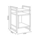 Ver imagem 3 de Mesa de Cabeceira Industrial Marrocos Ferro Preto e Tampo Amêndoa