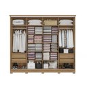 Ver imagem 7 de Guarda Roupa com Espelho e Pés 4 Portas de Correr 4 Gavetas