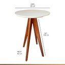 Ver imagem 3 de Kit Mesa Bistro com 4 Banquetas Alta Estofadas em Madeira Maciça Suede Preto CCS