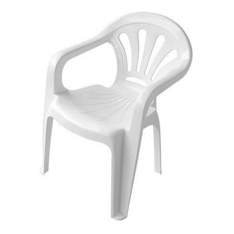 Cadeira De Plástico Mod. Poltrona Bistrô Cor:Branco