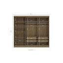 Ver imagem 4 de Guarda Roupa 5 Portas 4 Gavetas Marrom/Nogueira/Verde Oliva
