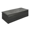 Puff Recamier Casal Cinza que Vira Cama Casal Estofado D23 com Baú para Visitas - 8