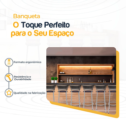 Kit 6 Banquetas Alta Vime Junco Degradê Sacada Àrea Gourmet Balcão Ilha Bancada bar piscina Cozinha - 3
