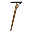 Ver imagem 4 de Mesa Jantar Redonda 70cm Preto 3 Pés Palito 75cm Suporte V