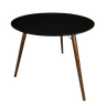 Mesa Jantar Redonda 70cm Preto 3 Pés Palito 75cm Suporte V - 1