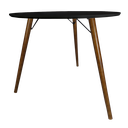 Ver imagem 2 de Mesa Jantar Redonda 70cm Preto 3 Pés Palito 75cm Suporte V