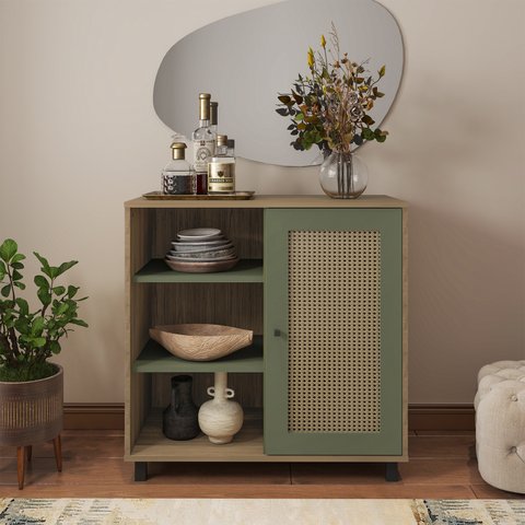 Buffet 1 Porta Palhinha Rattan Charlotte