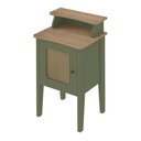 Ver imagem 3 de Mesa de Apoio com Porta em Pintura 3D Charlotte Verde Carvalho/Menta