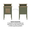 Ver imagem 5 de Mesa de Apoio com Porta em Pintura 3D Charlotte Verde Carvalho/Menta