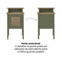 Ver imagem 5 de Mesa de Apoio com Porta em Pintura 3D Charlotte Verde Carvalho/Menta