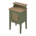 Ver imagem 3 de Mesa de Apoio com Porta em Pintura 3D Charlotte Verde Carvalho/Menta
