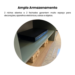 Rack para TV até 75 Polegadas 2 Portas com Pés Retro Charlotte - 9
