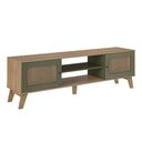 Ver imagem 3 de Rack Retrô para TV até 75 Polegadas MDF 180cm 2 Portas Charlotte Verde