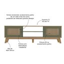 Ver imagem 6 de Rack Retrô para TV até 75 Polegadas MDF 180cm 2 Portas Charlotte Verde