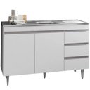 Ver imagem 1 de Balcão para Cozinha Martin S/ Tampo 2 Portas 3 Gavetas Branco