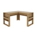 Ver imagem 5 de Mesa para Escritório em L 136cm com Detalhe Ripado ME4145 Amêndoa - Tecno Mobili