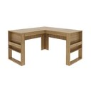 Ver imagem 4 de Mesa para Escritório em L 136cm com Detalhe Ripado ME4145 Amêndoa - Tecno Mobili