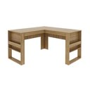 Ver imagem 3 de Mesa para Escritório em L 136cm com Detalhe Ripado Amêndoa ME4145 - Tecnomobili