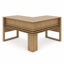 Ver imagem 3 de Mesa para Escritório em L 136cm com Detalhe Ripado ME4145 Amêndoa - Tecno Mobili