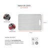 Tabua de Carne Corte Cozinha Profissional 36cm Aço Inox 3un - 3