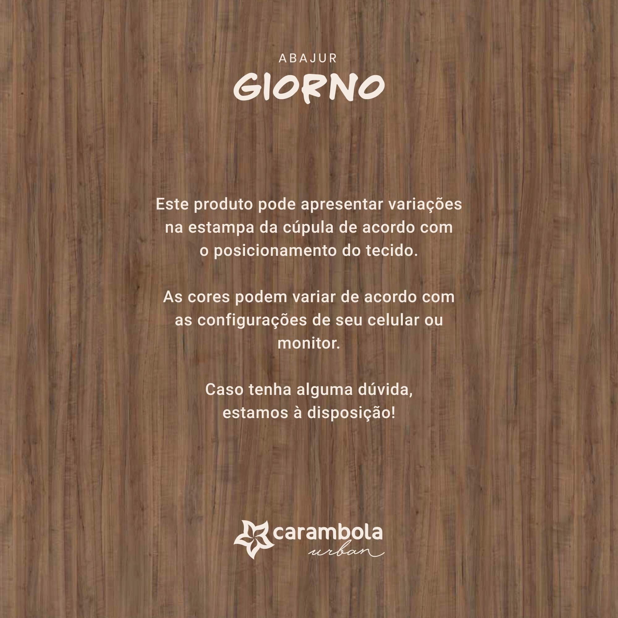 Abajur Giorno em Tecido Amarelo e base MDF - Bivolt - 6