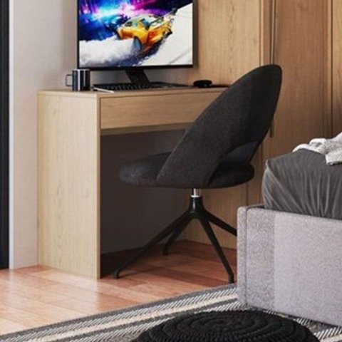 Mesa Office Infinity 1 Gaveta 80cm Angelin Marrom