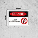 Ver imagem 3 de Placa de Sinalização Perigo Água Não Potável em Pvc