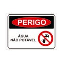 Ver imagem 1 de Placa de Sinalização Perigo Água Não Potável em Pvc