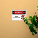 Ver imagem 6 de Placa de Sinalização Perigo Água Não Potável em Pvc