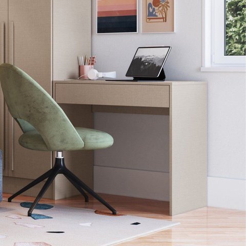 Mesa Office Infinity Móveis Castro 1 Gaveta 80cm Duna Bege