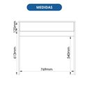 Ver imagem 6 de Mesa Office Infinity Móveis Castro 1 Gaveta 80cm Duna Bege
