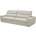 Ver imagem 2 de Sofá Retrátil Reclinável para Sala de Estar Living 290cm Dimas F04 Veludo Bege - Lyam Decor