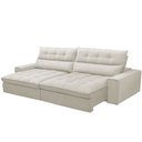 Ver imagem 6 de Sofá Retrátil Reclinável para Sala de Estar Living 290cm Dimas F04 Veludo Bege - Lyam Decor
