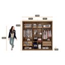 Ver imagem 4 de Guarda Roupa Casal 2 Portas 4 Gavetas Atenas