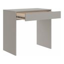 Ver imagem 2 de Escrivaninha Mesa Escritório Office Infinity 1 Gaveta 80cm Níquel Cinza